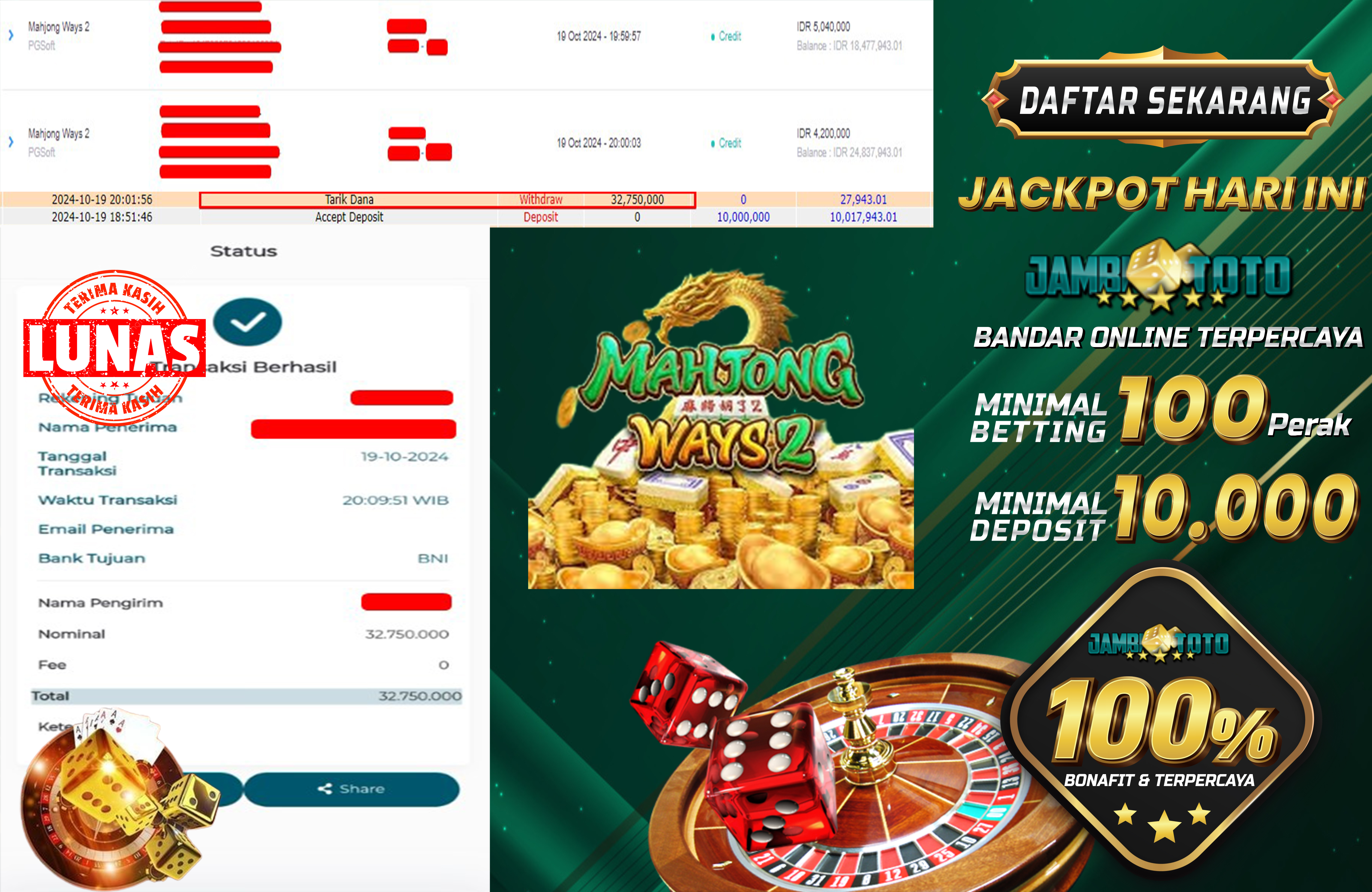 JAMBITOTO JACKPOT PRAGMATIC PLAY STARLIGHT PRINCESS Rp. 29.885.000,- LUNAS